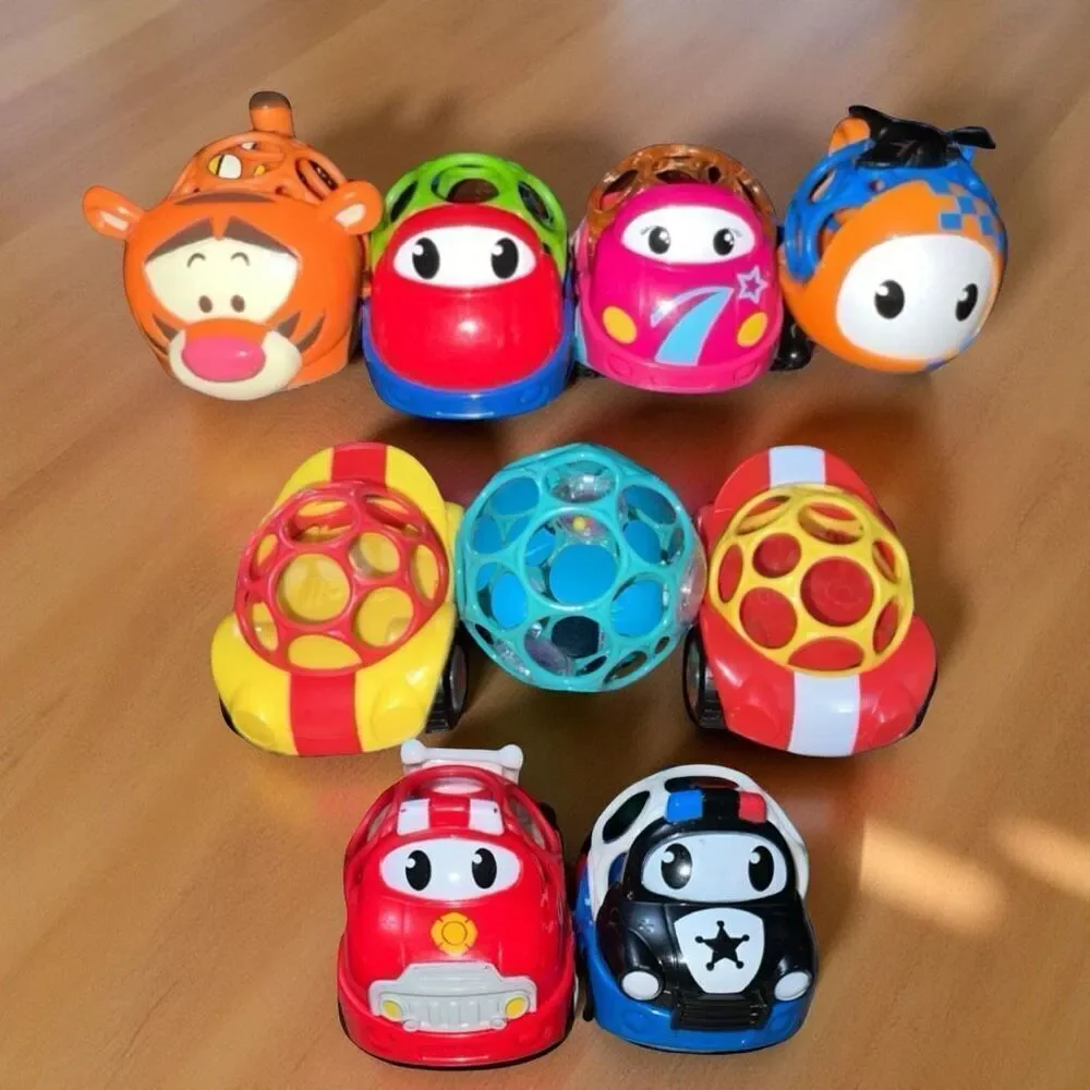10 PC OBall Go Grippers Toddler Lot Airplane Tigger Police Fire Helicopter MORE!